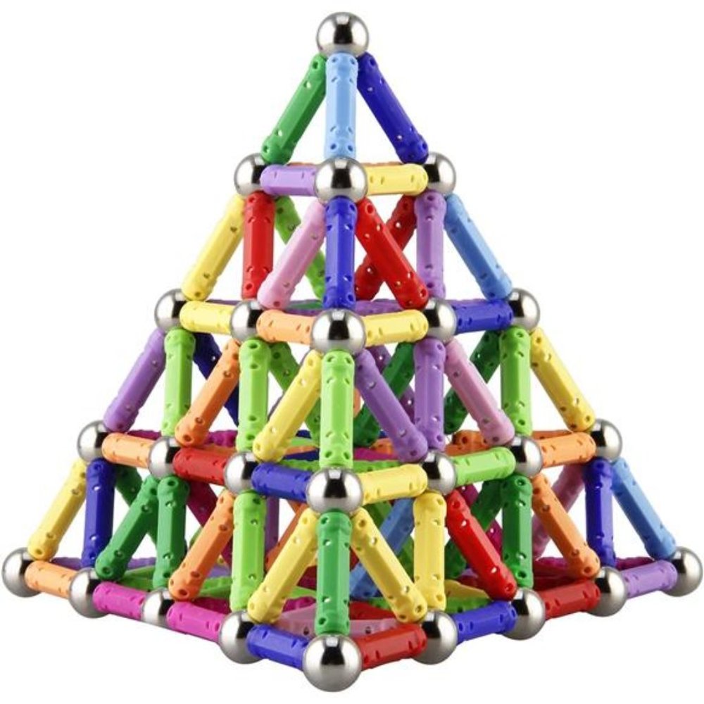 130 Piece -Magnetic Building Sticks Building Blocks Set, Magnet Educational Toys